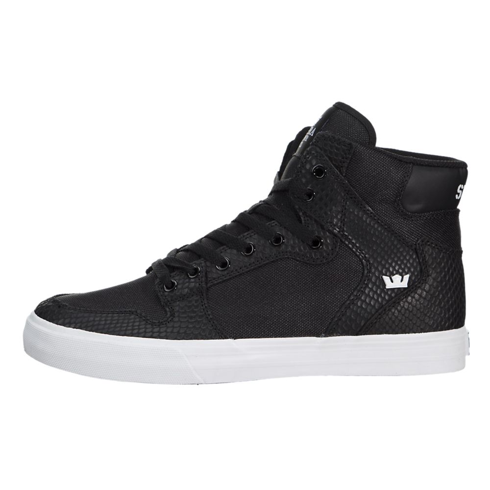 Baskets Montantes Supra Vaider Noir Black/Snake-White Homme | SAY-49260417